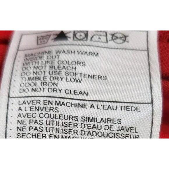 Nike Dri-Fit Mens Shirt XL Long Sleeves Red Logo Activewear Performance Stretch - Picture 7 of 7